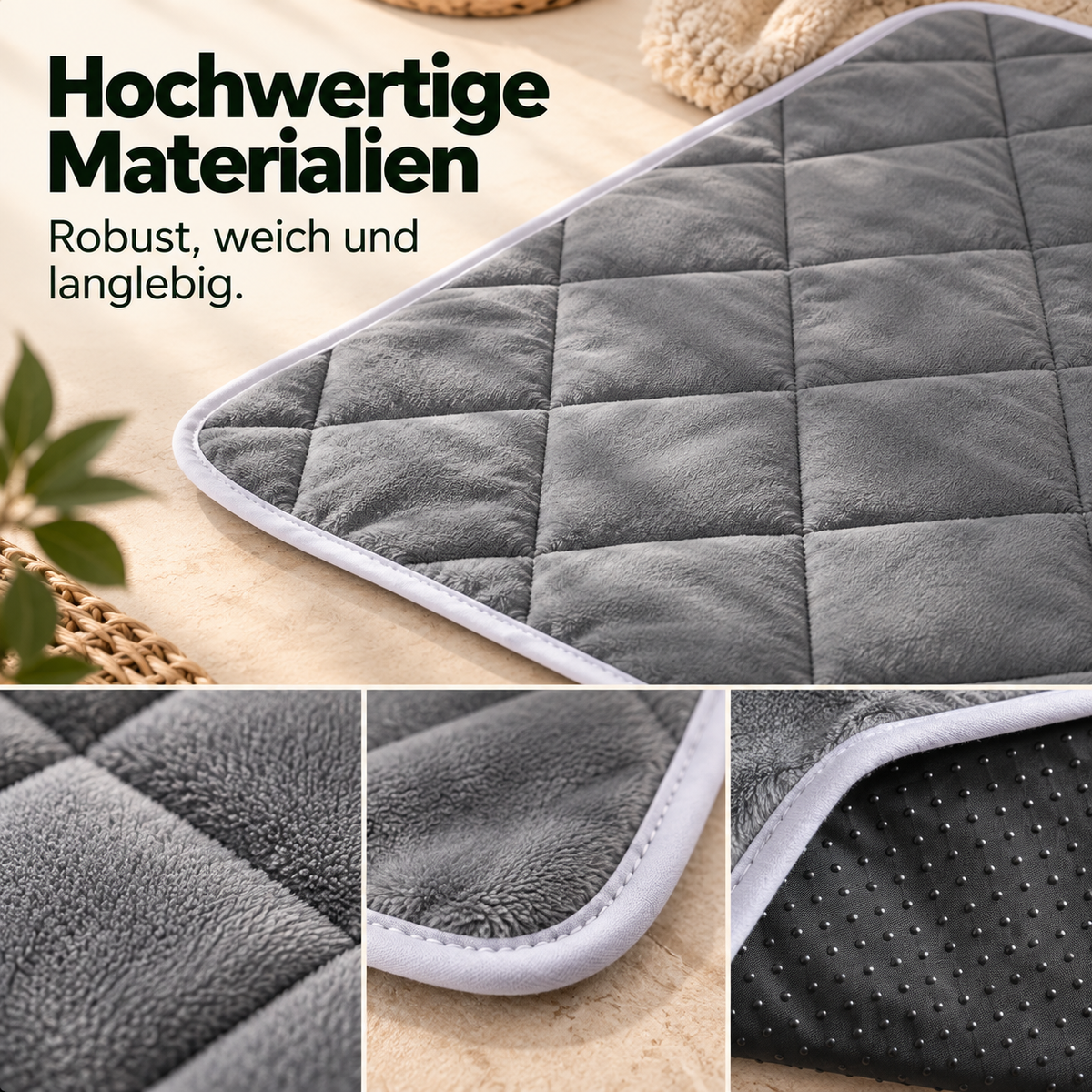 Selbstwärmende Thermomatte - mit integrierter Pinkelunterlage