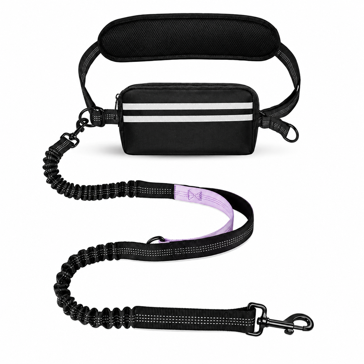 Freihand-Leine mit Bauchgurt & Tasche