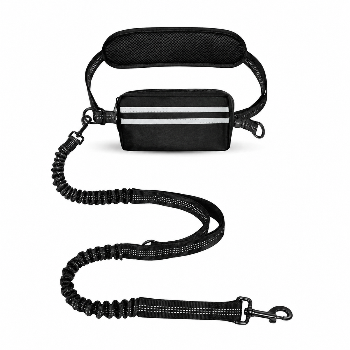 Freihand-Leine mit Bauchgurt & Tasche
