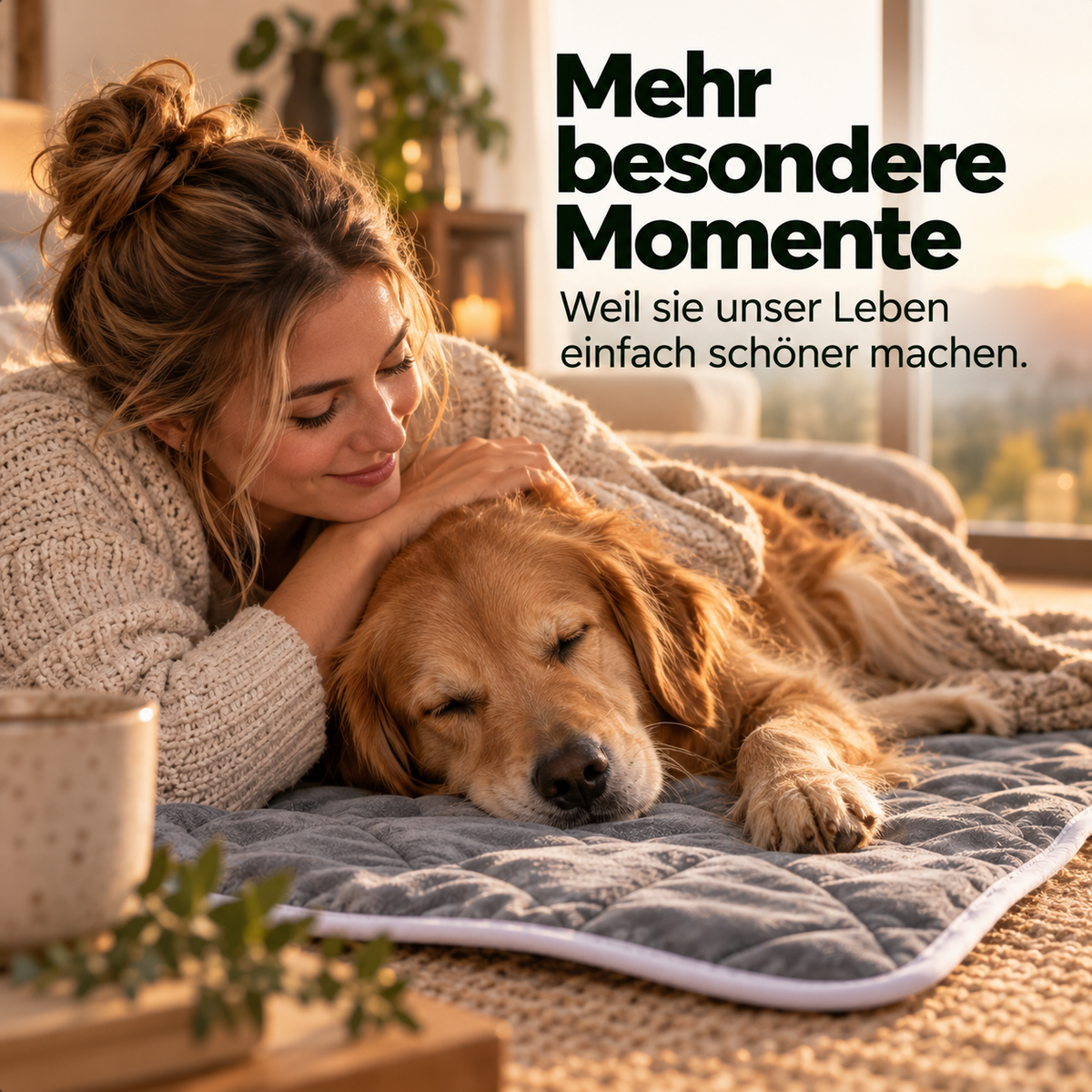 Selbstwärmende Thermomatte - mit integrierter Pinkelunterlage